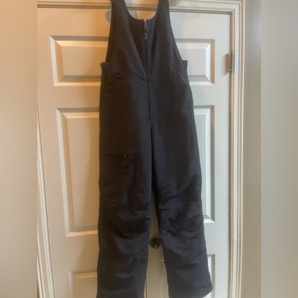 Ladies white sierra black ski bibs size Medium